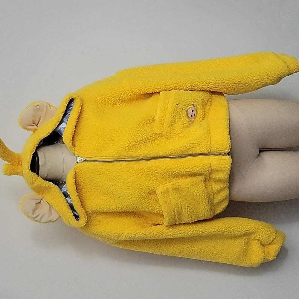 Dolls Kill x Teletubbies Laa Laa Hooded Sherpa Jacket Size S EUC Yellow